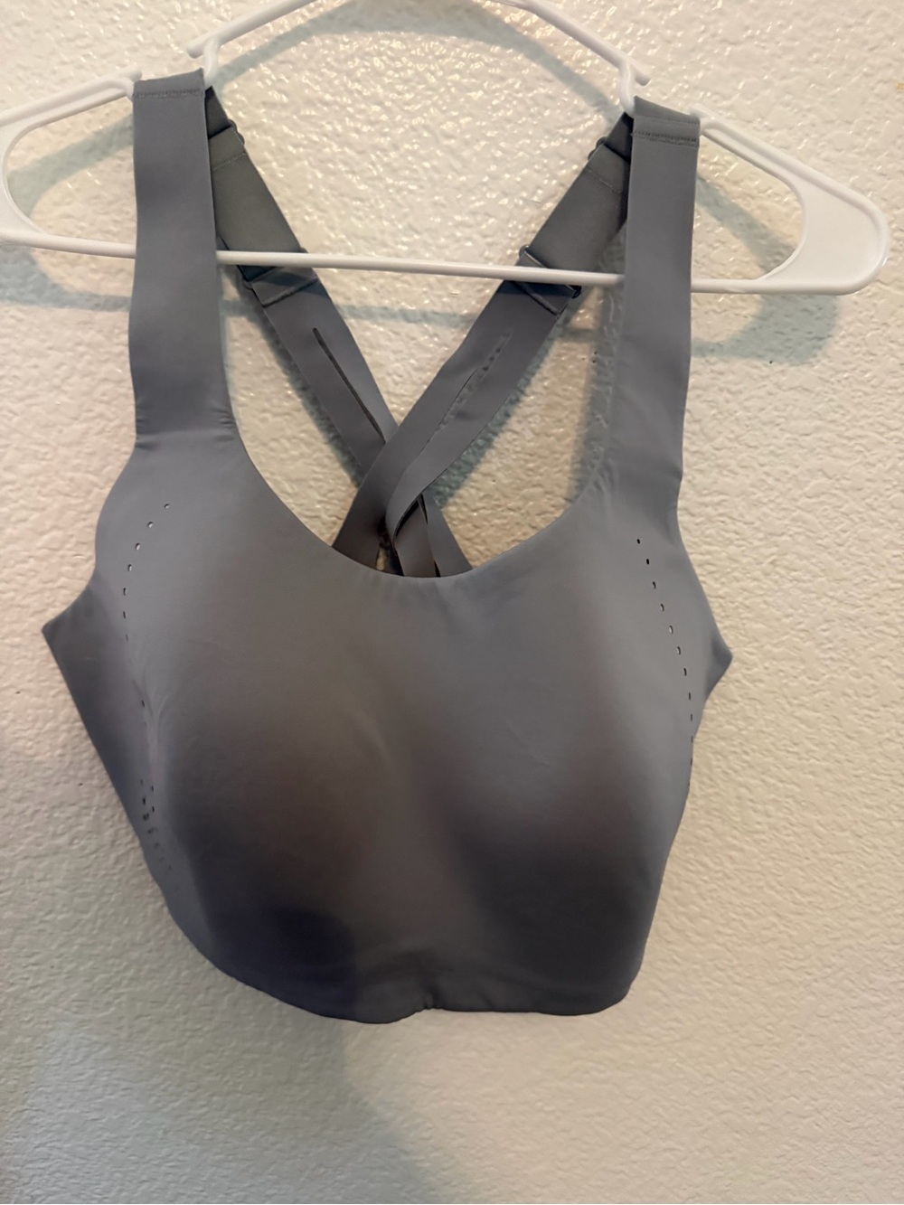 lululemon athletica Grey Crisscross Support Sports Bra